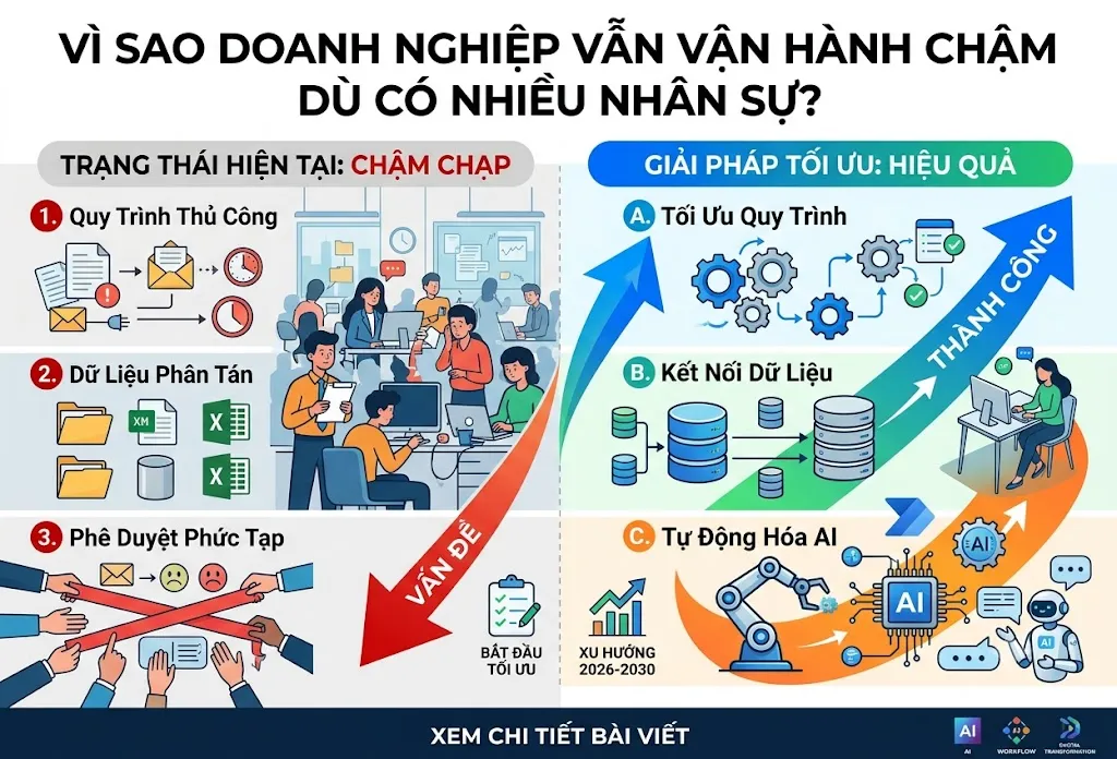 Vì sao doanh nghiệp vẫn vận hành chậm dù có nhiều nhân sự?
