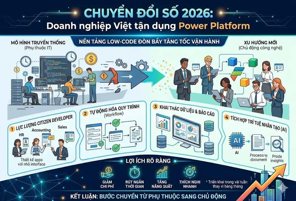 Chuyển đổi số 2026: Doanh nghiệp Việt đang tận dụng Power Platform như thế nào?