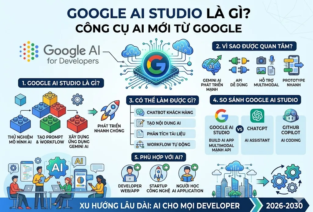 Google AI Studio Là Gì? Công Cụ AI Mới Từ Google Đang Được Giới Công Nghệ Quan Tâm