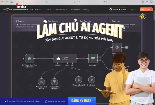 Tuyển sinh khoá AI Agent & n8n